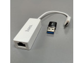 Сетевая карта USB Переходник-адаптер, USB Type-C - RJ45, OTG Ethernet адаптер 100 мбит/с