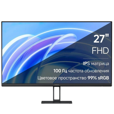 27" Монитор Xiaomi Monitor A27i, 1920x1080, IPS, 100Гц, 1хHDMI, 1хDP, черный [ela5345eu]