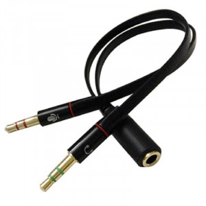 Аудио разветвитель на микрофон и наушники Mini Jack 3.5 мм 4pin