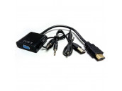 Переходник Конвертор Hdmi на Vga аудио с дополнительным питанием