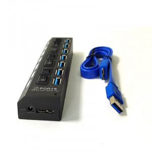 USB 3.0 Hub разветвитель на 7 USB с выключателями