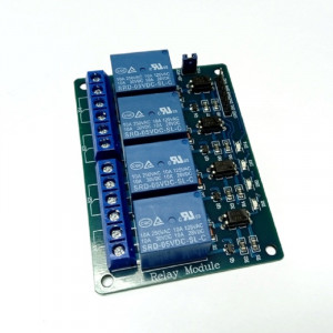 Релейный модуль 5V на 4 канала с оптопарой для Arduino