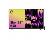 55" Телевизор Sber SDX 55U4126 чёрный 3840х2160, 4K Ultra HD, 60 Гц. Wi-Fi, Smart TV, Салют ТВ 
