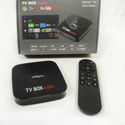 Медиаплеер Смарт ТВ Android приставка TV Box super H98pro