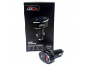 Автомобильное зарядное USBQC3.0+PD25W+вольтметр устройство CarLive CR32