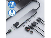 Многофункциональный USB HUB разветвитель 8в1 для компьютера Mivo MH-8011 Многофункциональный USB HUB разветвитель 8в1 для компьютера Mivo MH-8011