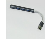 Разветвитель HUB концентратор OTG USB type-C to USB 3.0 4 порта Разветвитель HUB концентратор OTG USB type-C to USB 3.0 4 порта