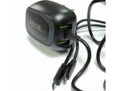 Сетевое зарядное устройство 2.4A 2USB с кабелем micro и type-c 2в1 MRM P40 Сетевое зарядное устройство 2.4A 2USB с кабелем micro и type-c 2в1 MRM P40